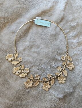 Bella + Jack Gold Floral Vine Necklace